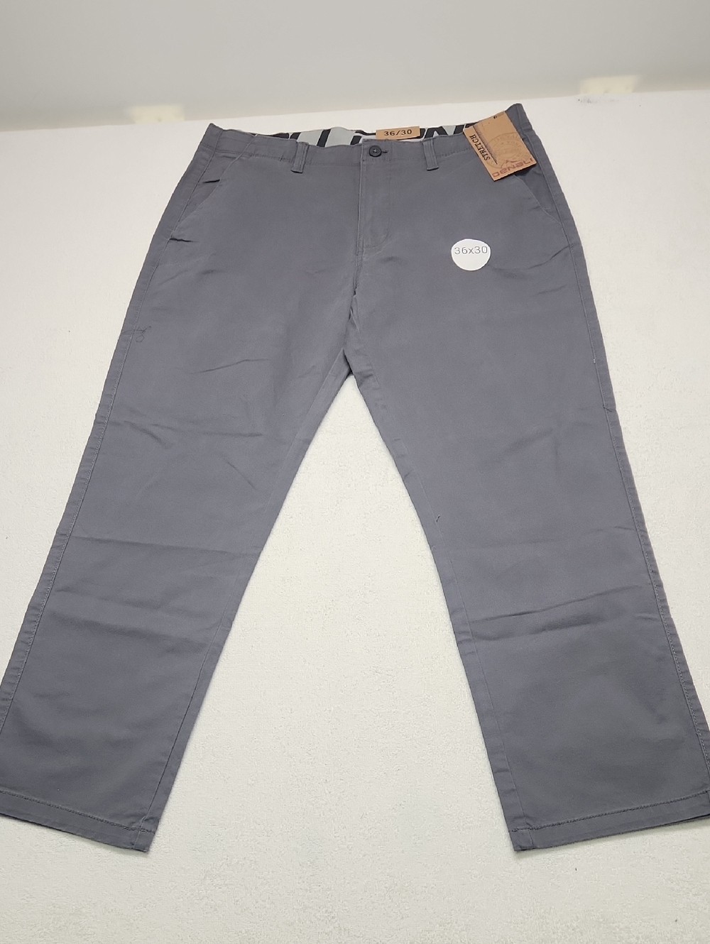 Denali Stretch-Men's Gray Casual Pants - Classic Straight Fit 36x30